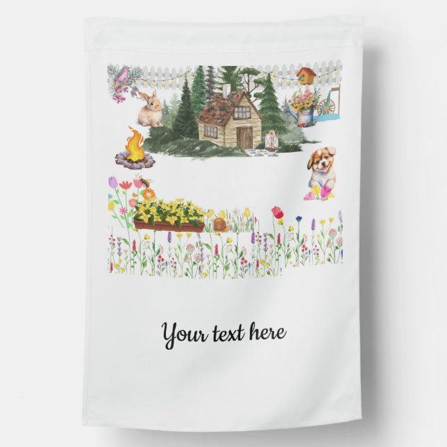 Weatherproof Personalized House Flag (Back)