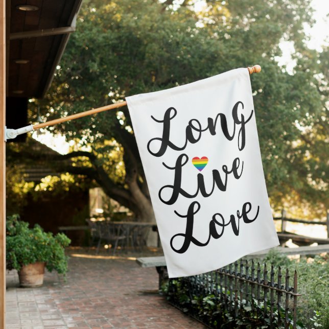 Weatherproof Personalized House Flag (In SItu)