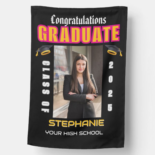 Weatherproof Personalized House Flag (Front)