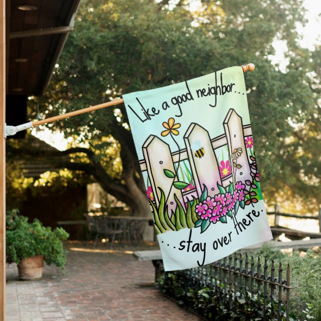 Weatherproof Personalized House Flag (In SItu)