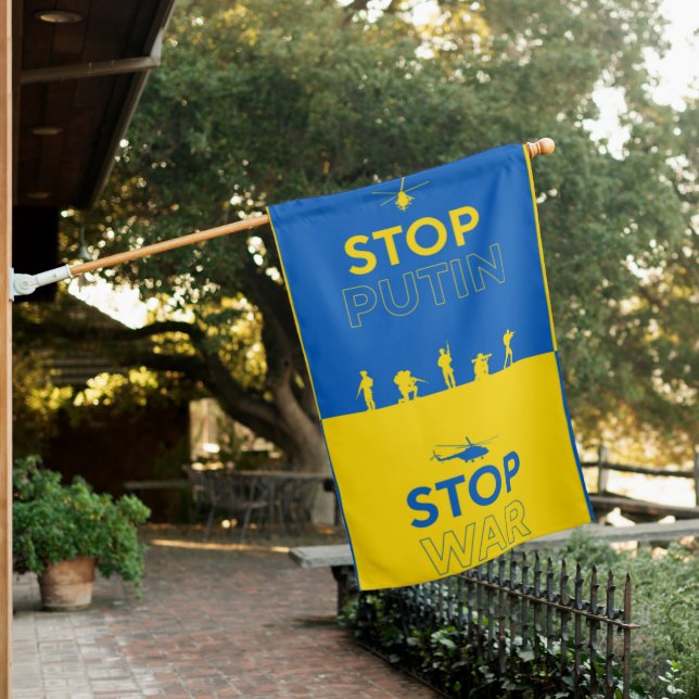 Weatherproof Personalized House Flag (In SItu)