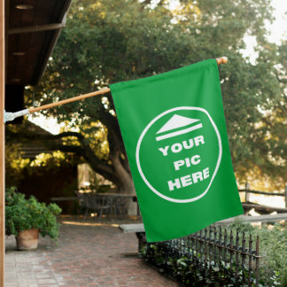 Weatherproof Personalized House Flag - Add image
