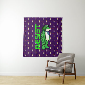 Weatherproof Personalized House Flag Resist frog Tapestry