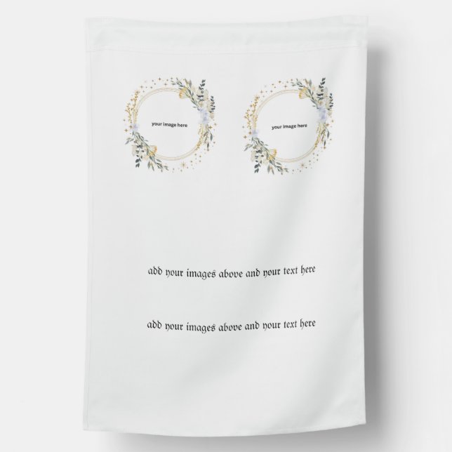 Weatherproof Personalized House Flag store flag (Back)