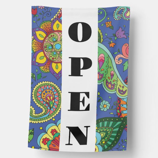 Weatherproof Personalized Open Flag (Front)