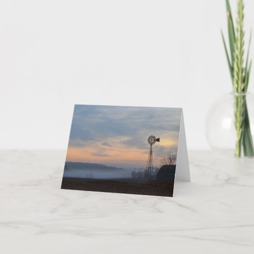 Weathervane in early morning light blank note card
