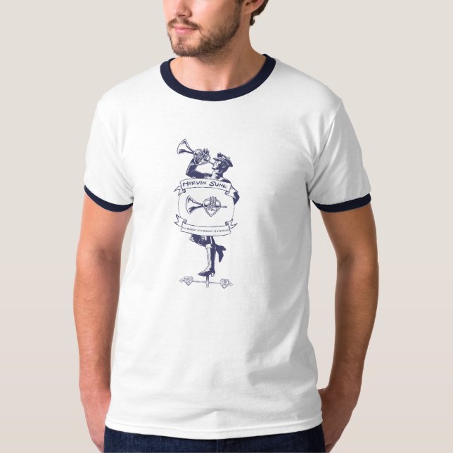 Weathervane Navy Blue Ringer T-Shirt (Front)