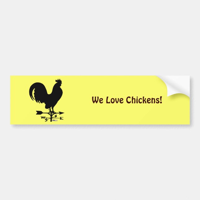 Weathervane Rooster Bumper Sticker (Front)