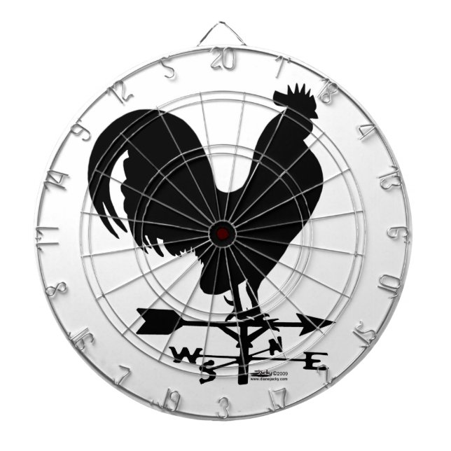 Weathervane Rooster Dart Board (Front)