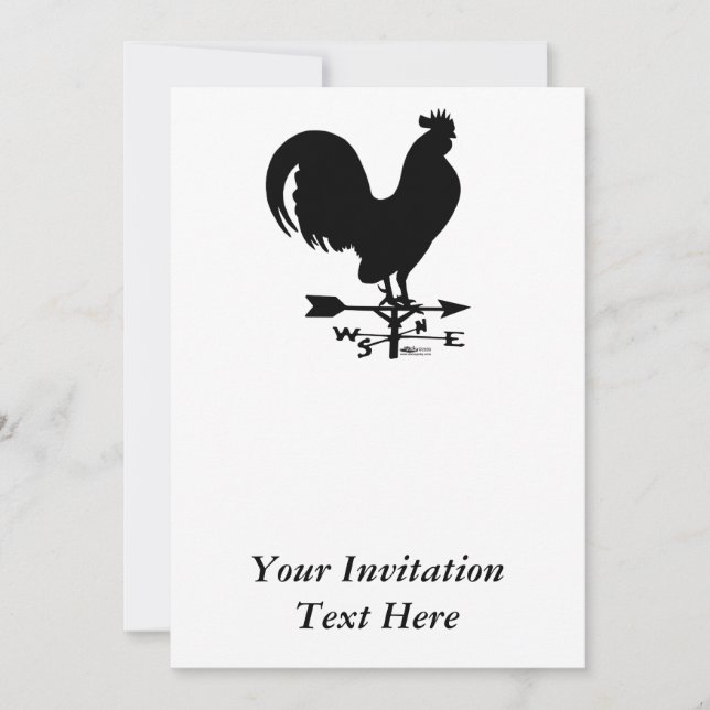 Weathervane Rooster Invitation (Front)