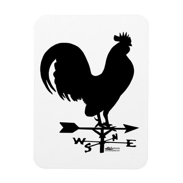 Weathervane Rooster Magnet (Vertical)