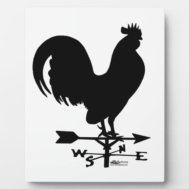 Weathervane Rooster Plaque (Front)