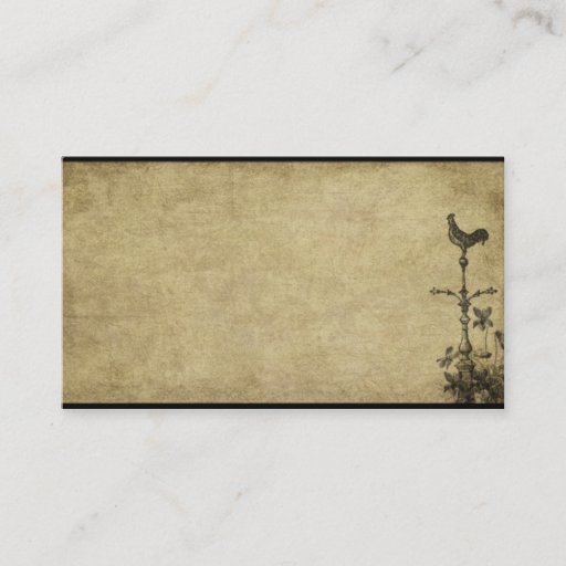 Customizable Weathervane Rooster- Prim Biz Cards Business Card