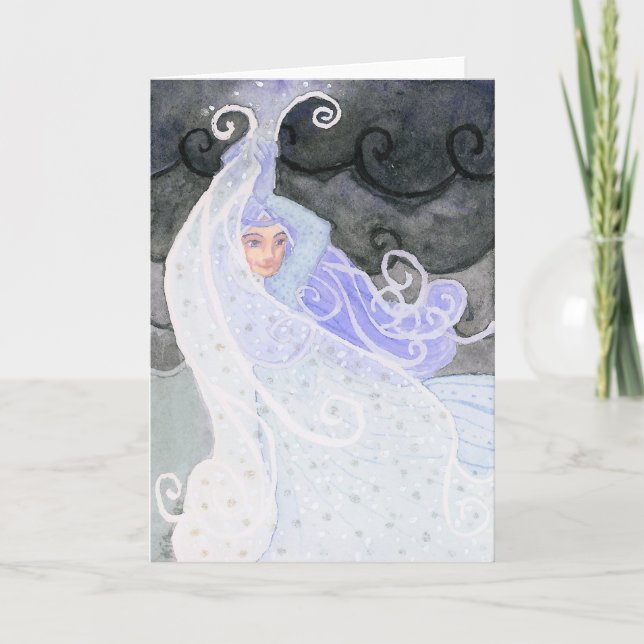 "Weatherwoman: Snowstorm" Greeting and Note Cards (Front)