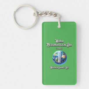 Weathr Shapes Life. World Meteorological Day. Keychain