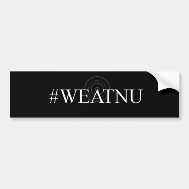 #WEATNU 'Black Bumper sticker with Antenna' (Front)