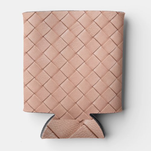 Weave Leather Texture Background Design Can Cooler