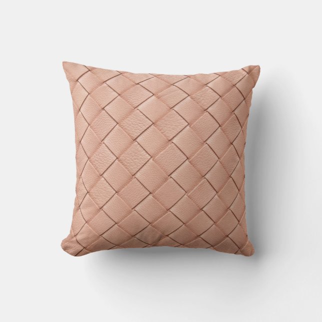 Weave Leather Texture Background Design Throw Pillow (Front)