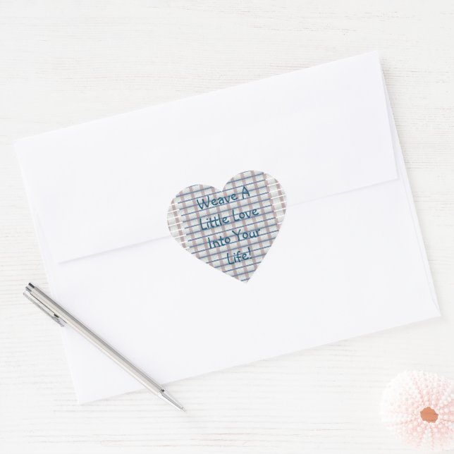 Weave Love    Heart Sticker (Envelope)