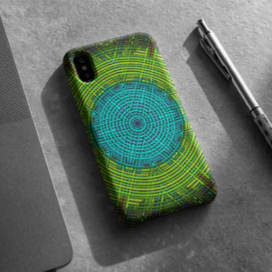 Weave Mandala Blue and Green iPhone 11 Case