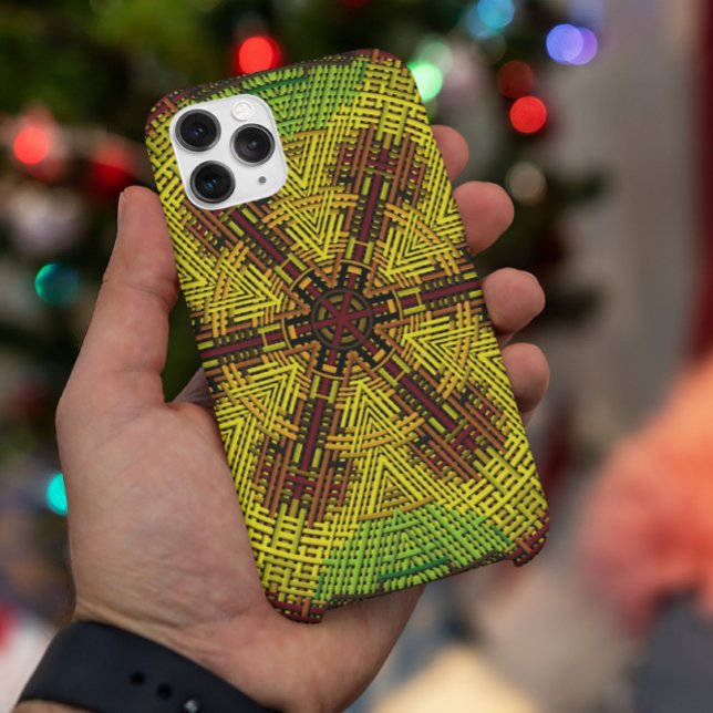 Weave Mandala Red Yellow and Green Case-Mate iPhone Case (Creator Uploaded)