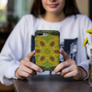 Weave Mandala Yellow Green and Orange iPhone 11 Case