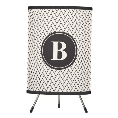 Weave Pattern Monogram Tripod Lamp