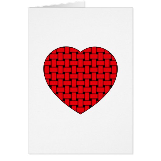 Weaved Red Heart Cards (Front)