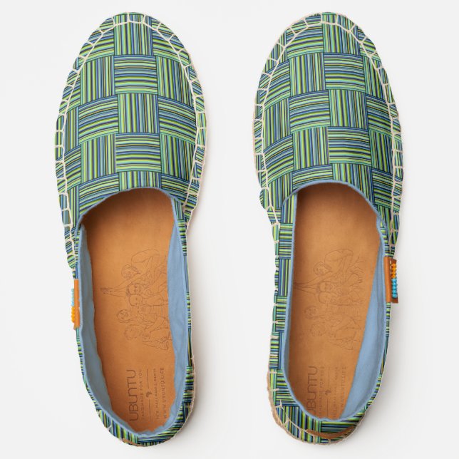 Weaved Stripe Espadrilles (Front)