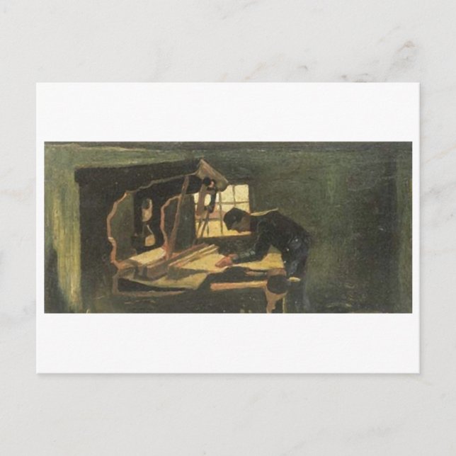Weaver Arranging Threads (F32) Van Gogh Fine Art Postcard (Front)
