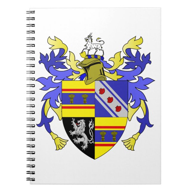 Weaver Coat of Arms Family Crest Notebook (Front)