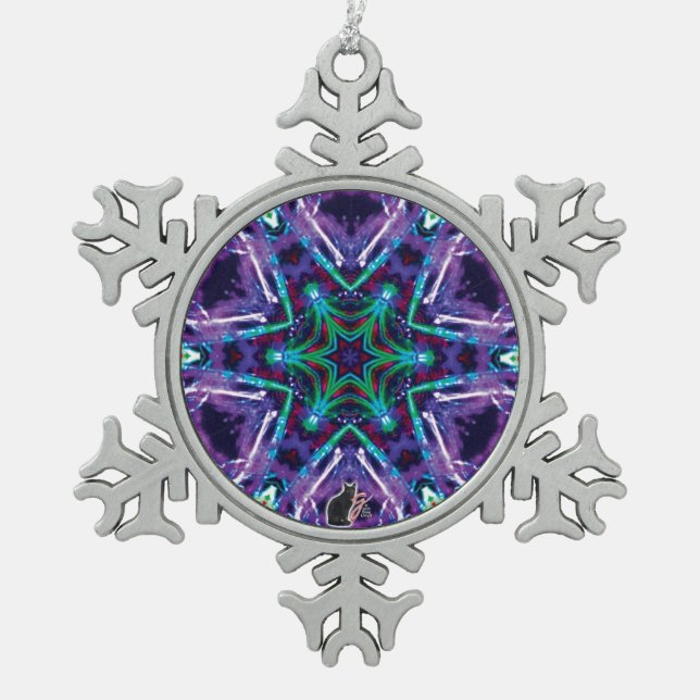 Weaver Kaleidoscope Snowflake Ornament (Front)
