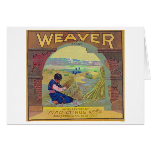 Weaver Orange LabelPiru, CA Cards (Front Horizontal)