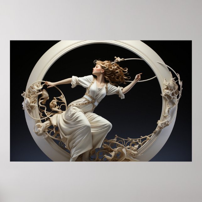 Weaver woman of the white ring painting poster (Front)