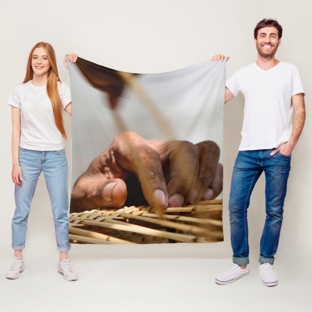 Weaver's Hand Fleece Blanket (In Situ)