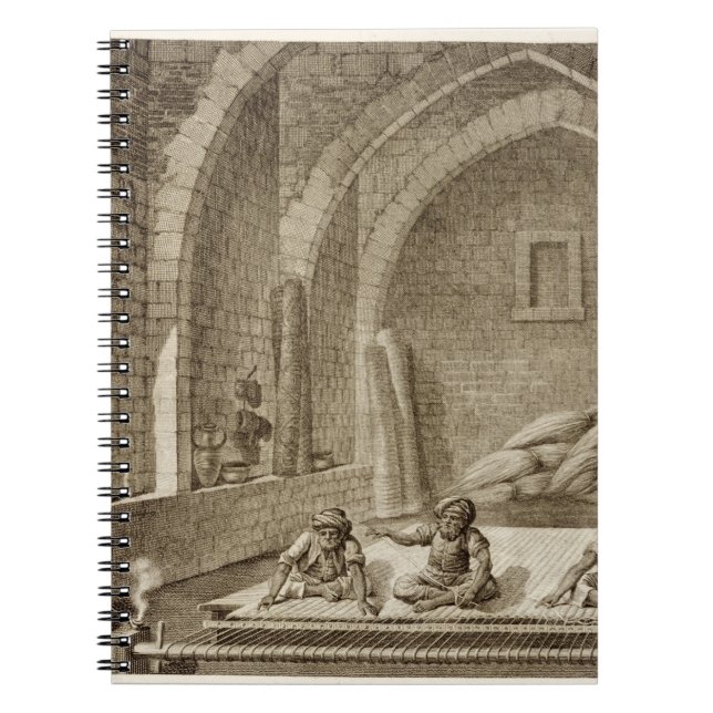 Weaving a Rug, from Volume II Arts and Trades of ' Notebook (Front)