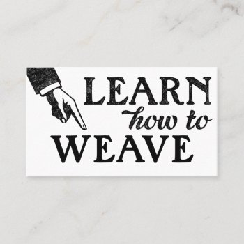 Weaving Lessons Business Cards - Cool Vintage by NeatBusinessCards at Zazzle