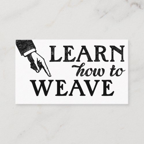 Weaving Lessons Business Cards _ Cool Vintage