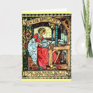 Weaving Woman Card