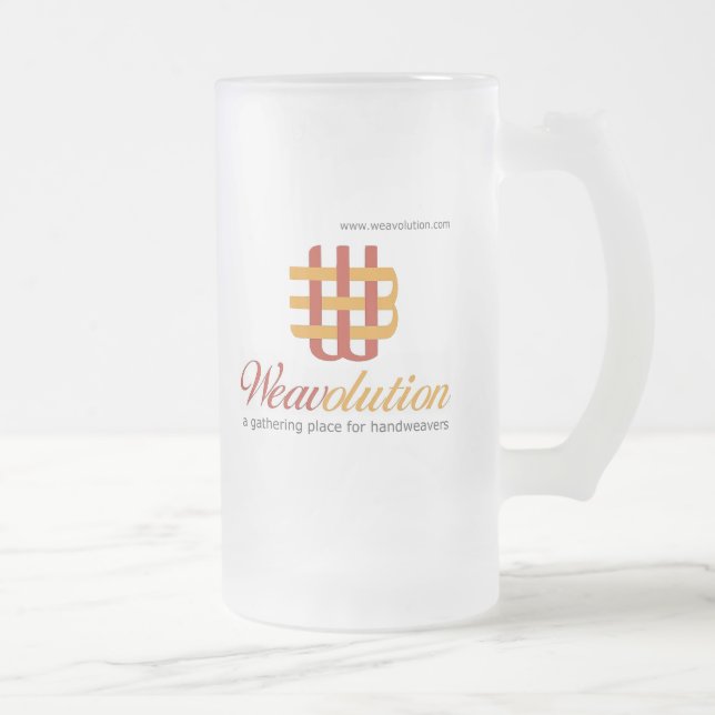 Weavolution Frosted Glass Beer Mug (Right)