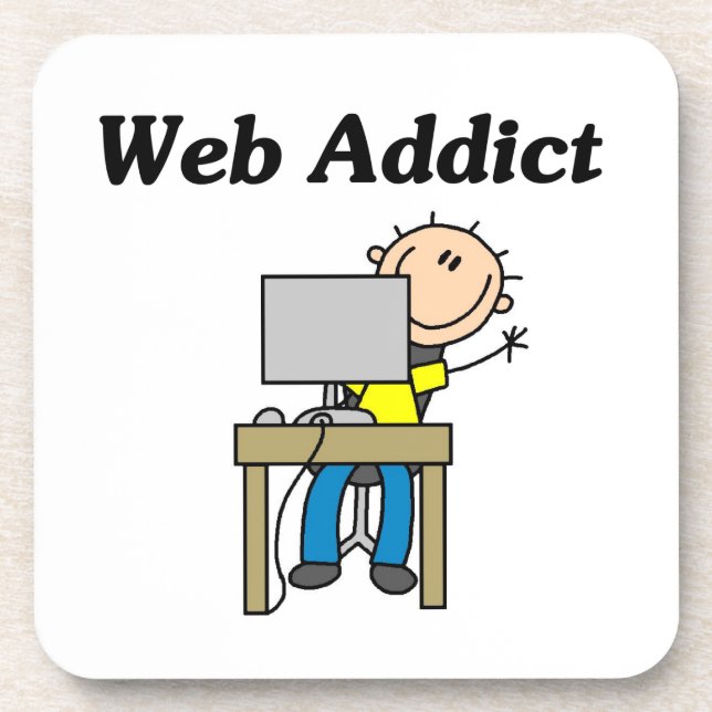 Web Addict Drink Coaster (Front)