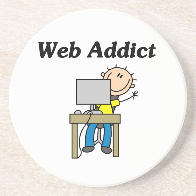 Web Addict Drink Coaster (Front)