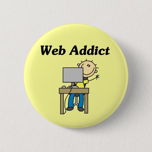 Web Addict Pinback Button (Front)