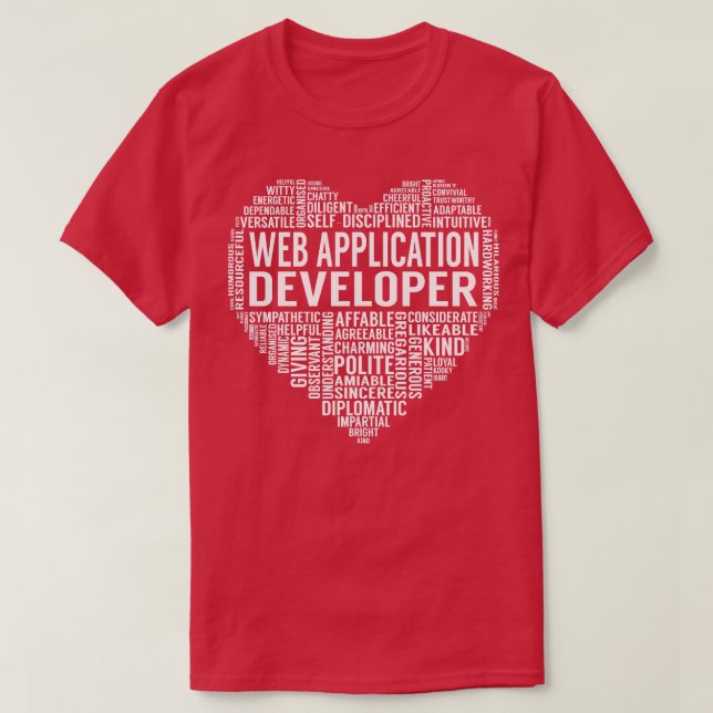 Web Application Developer Heart 1 T-Shirt (Design Front)