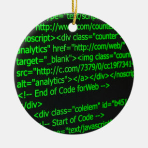 Web Code Ceramic Ornament