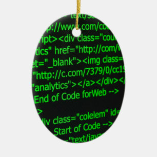 Web Code Ceramic Ornament