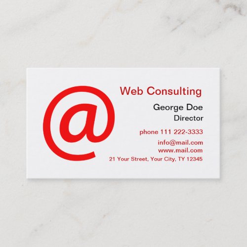 Web Consulting Business Card Template