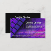 Web Design-1 Business Card template (purple) (Front/Back)