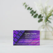 Web Design-1 Business Card template (purple) (Standing Front)