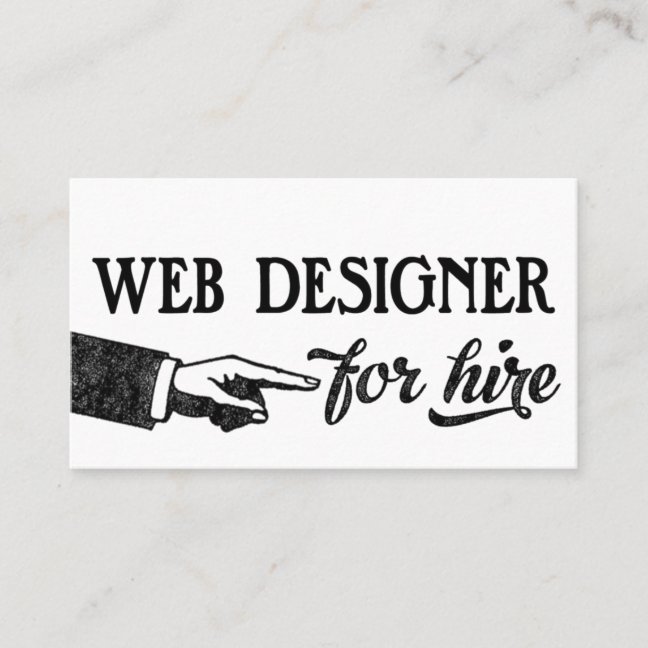 Web Designer Business Cards – Cool Vintage